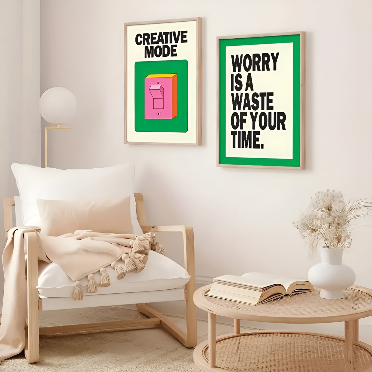Trendy Funky Painting Wall Art for Office and Living Room Decor