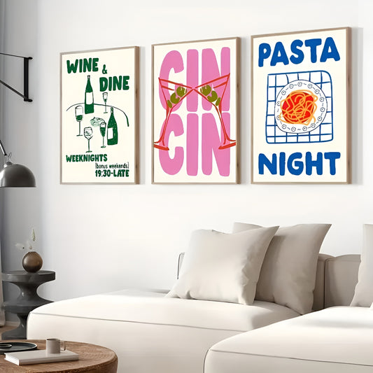 Unframed wall art set for living room, bedroom, kitchen, and hallway decor