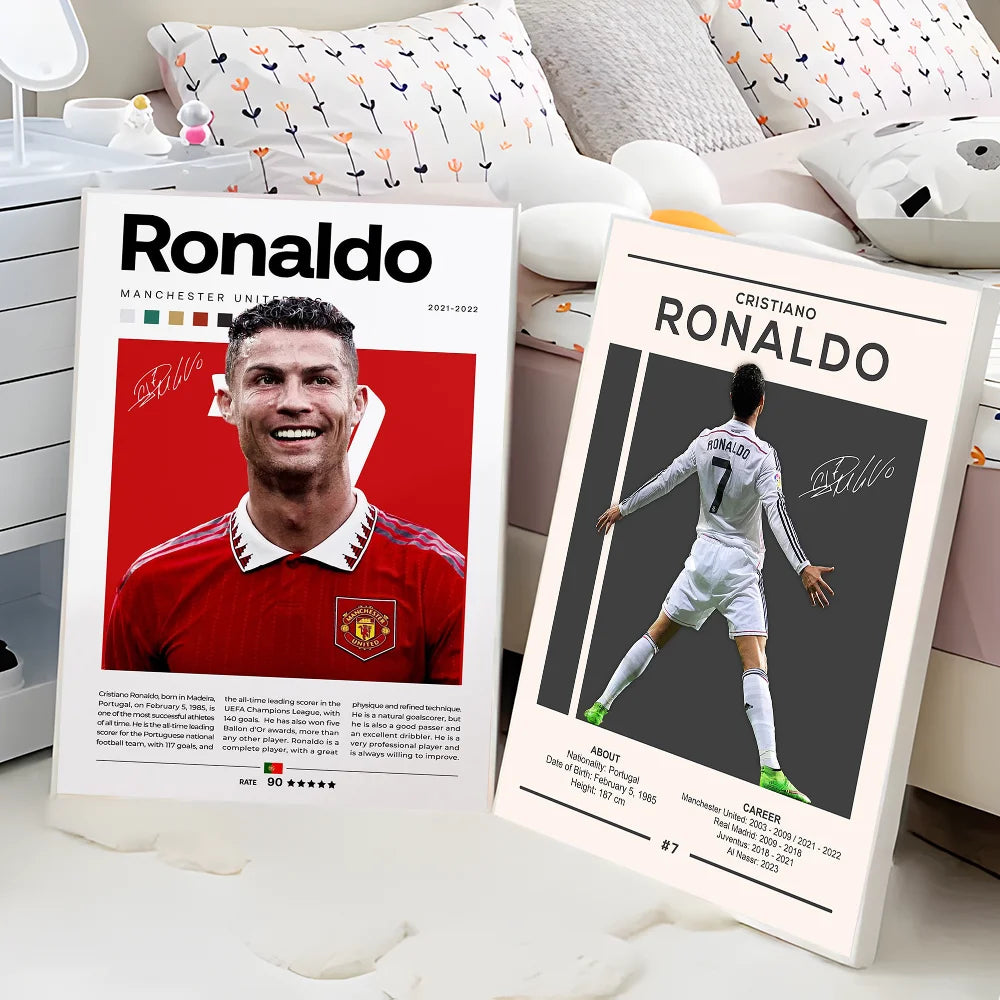 Unique CR7 anime poster for sports-themed wall art