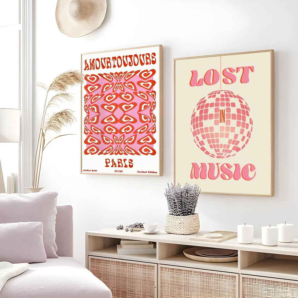 Waterproof sticky wall print with feminist-themed artwork