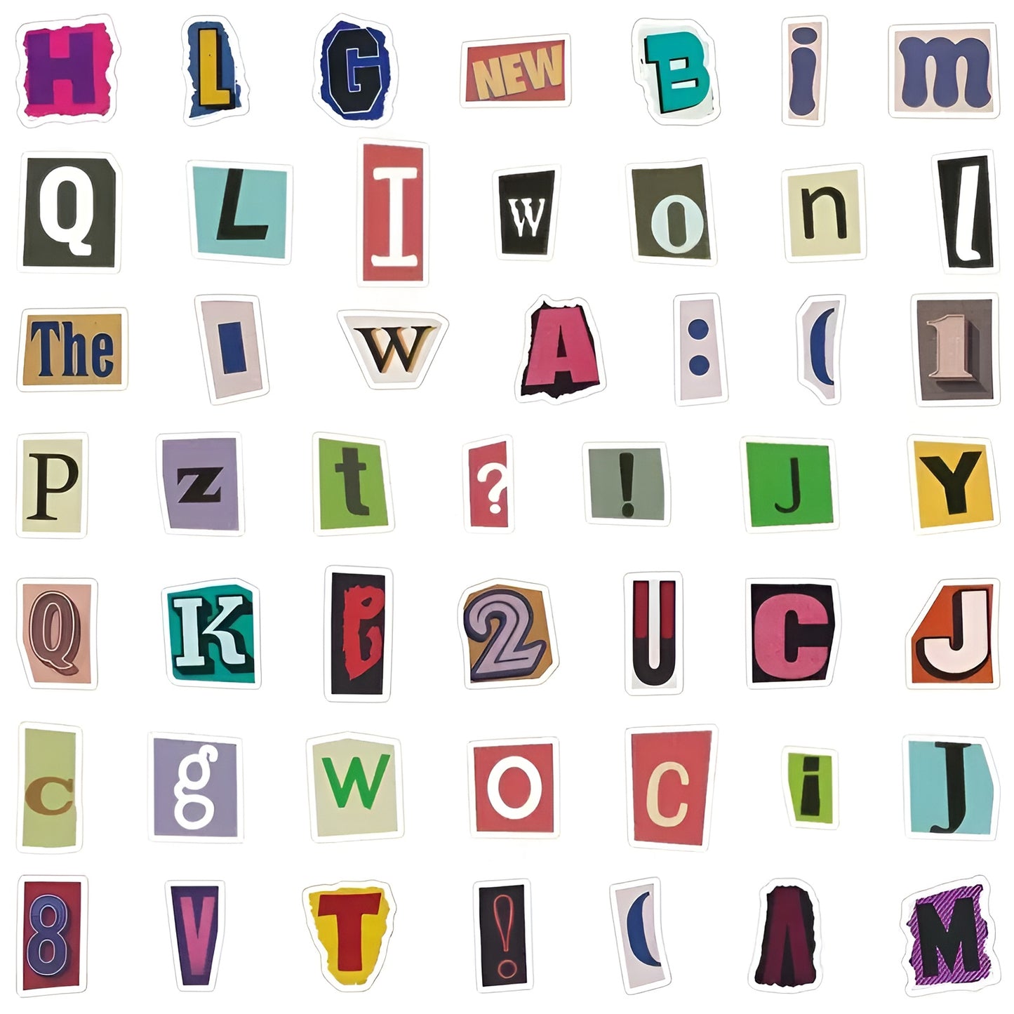 vintage alphabet letter stickers for scrapbooking and DIY projects