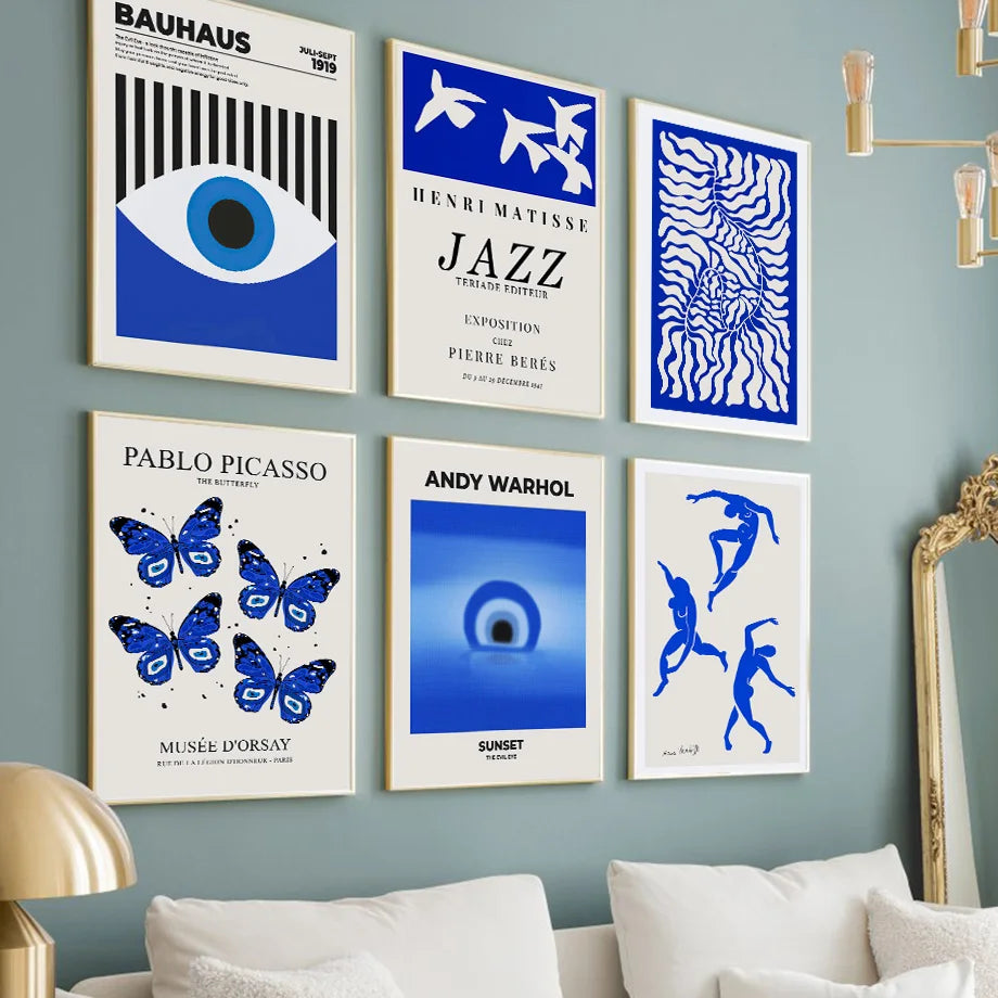 Andy Warhol style modern butterfly wall decor