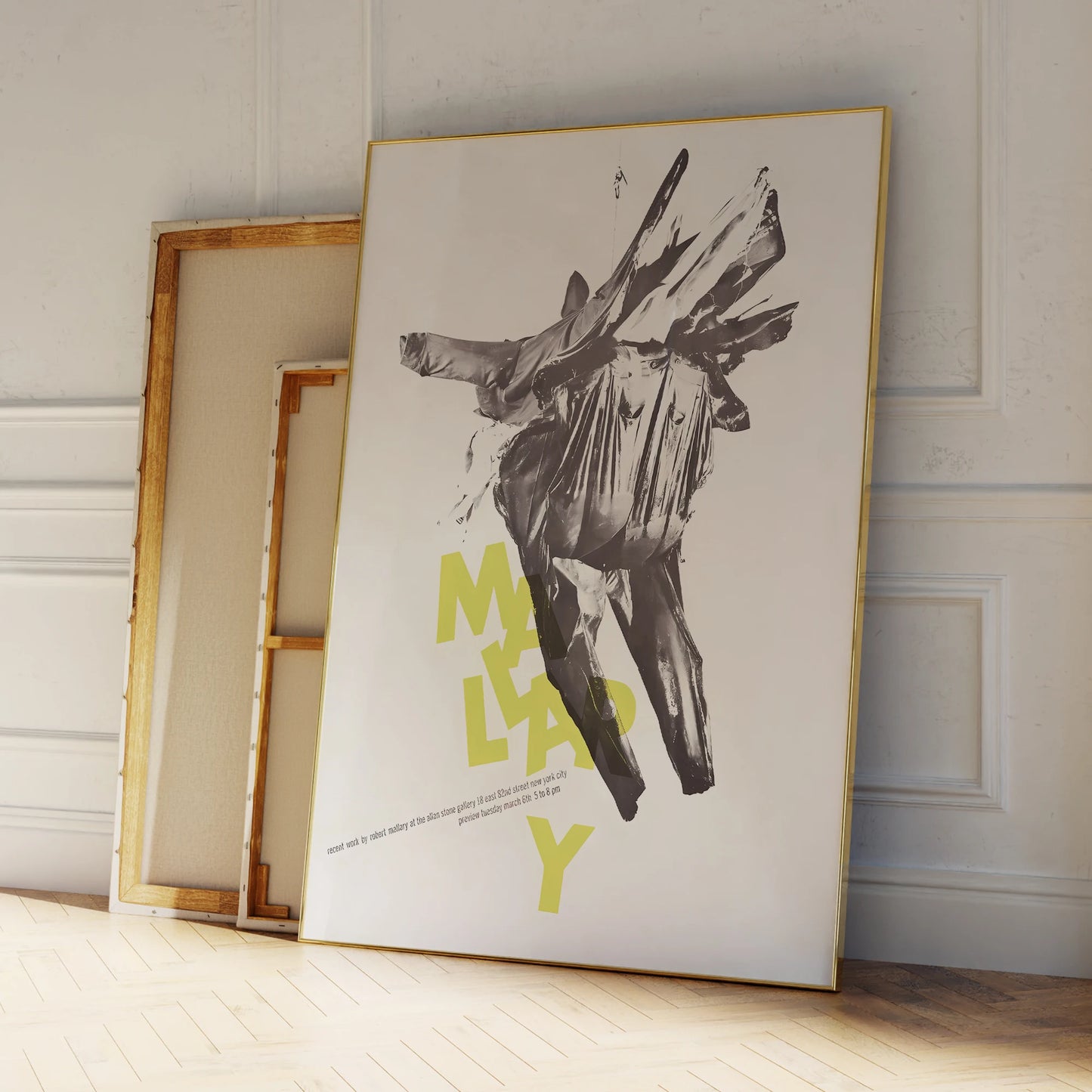 Abstract style Robert Mallary inspired poster for home decor