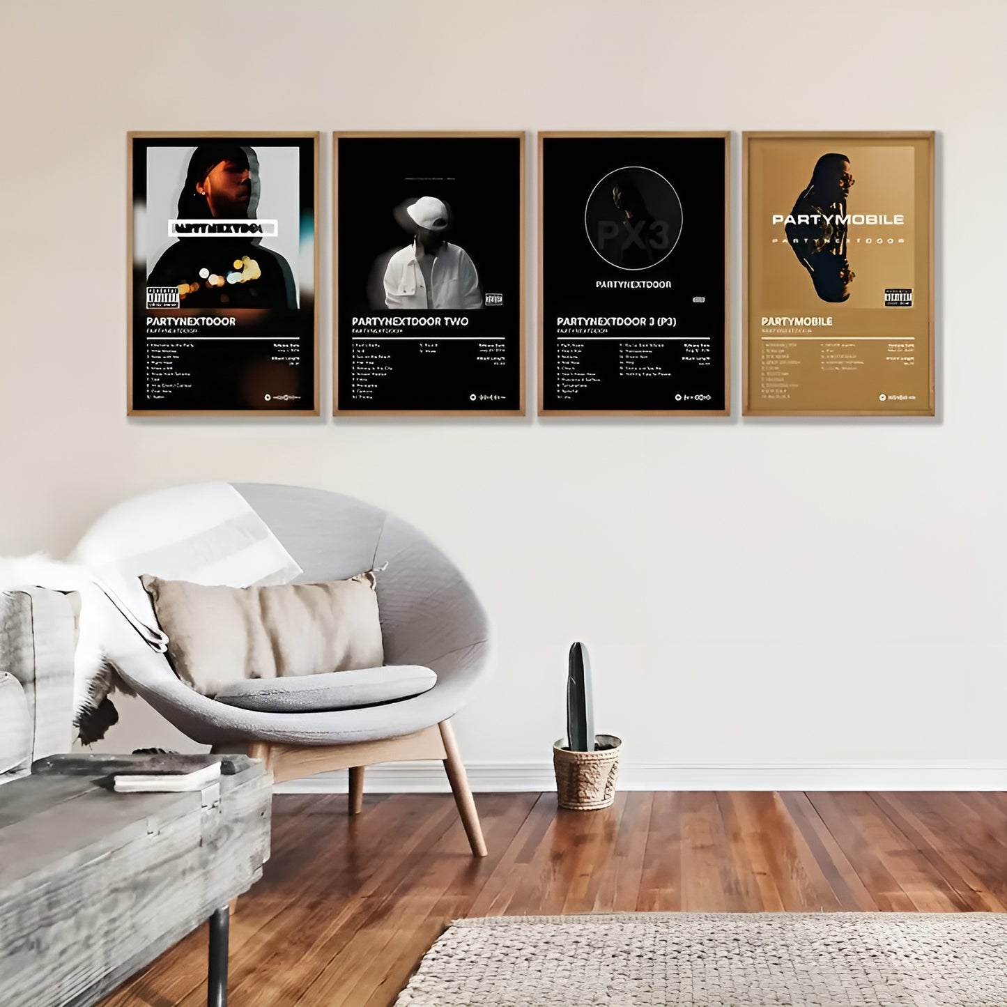 Set of 4 Music Wall Art Canvas Poster