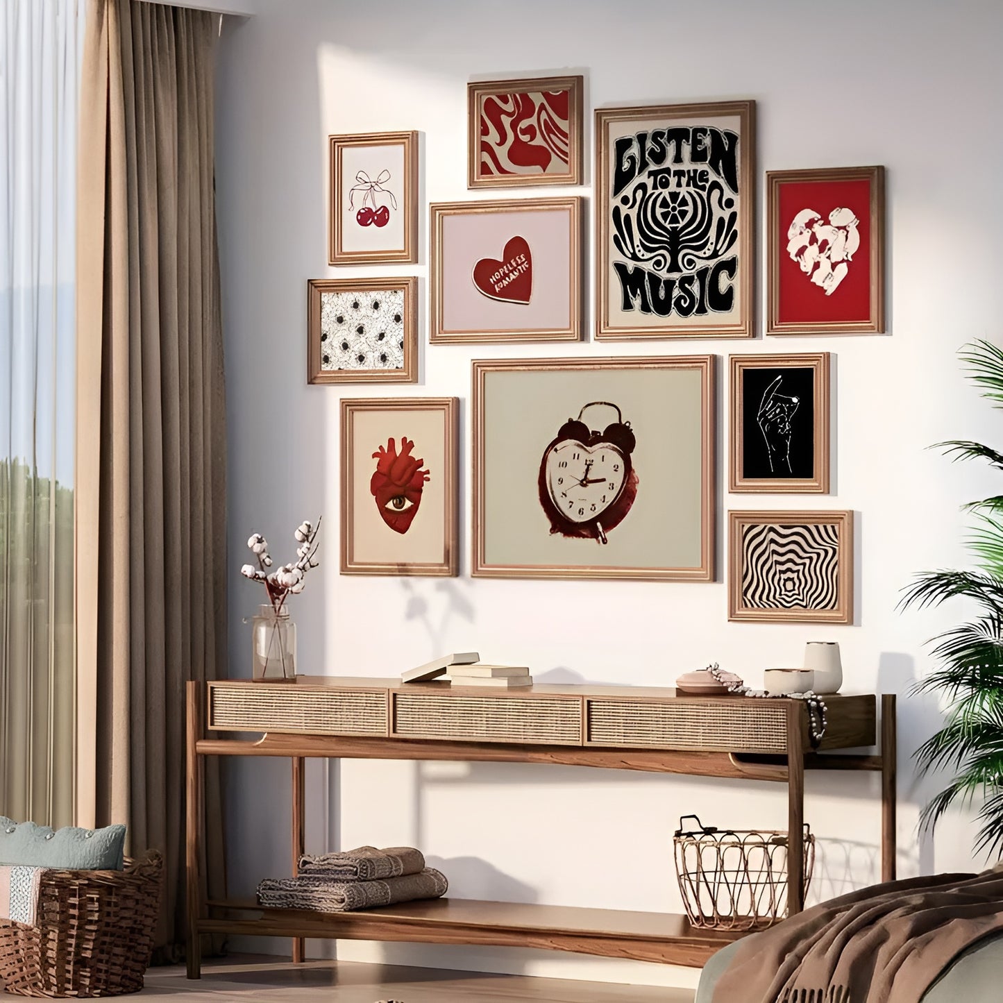 Set of 17 Vintage Coquette Wall Art