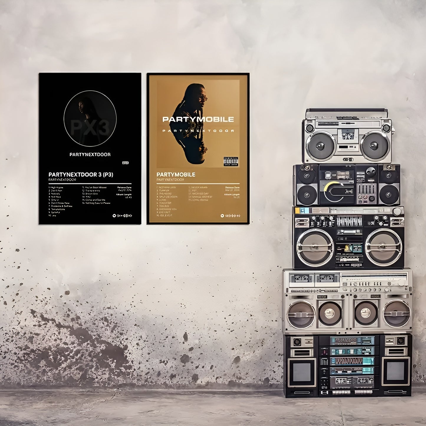 Set of 4 Music Wall Art Canvas Poster