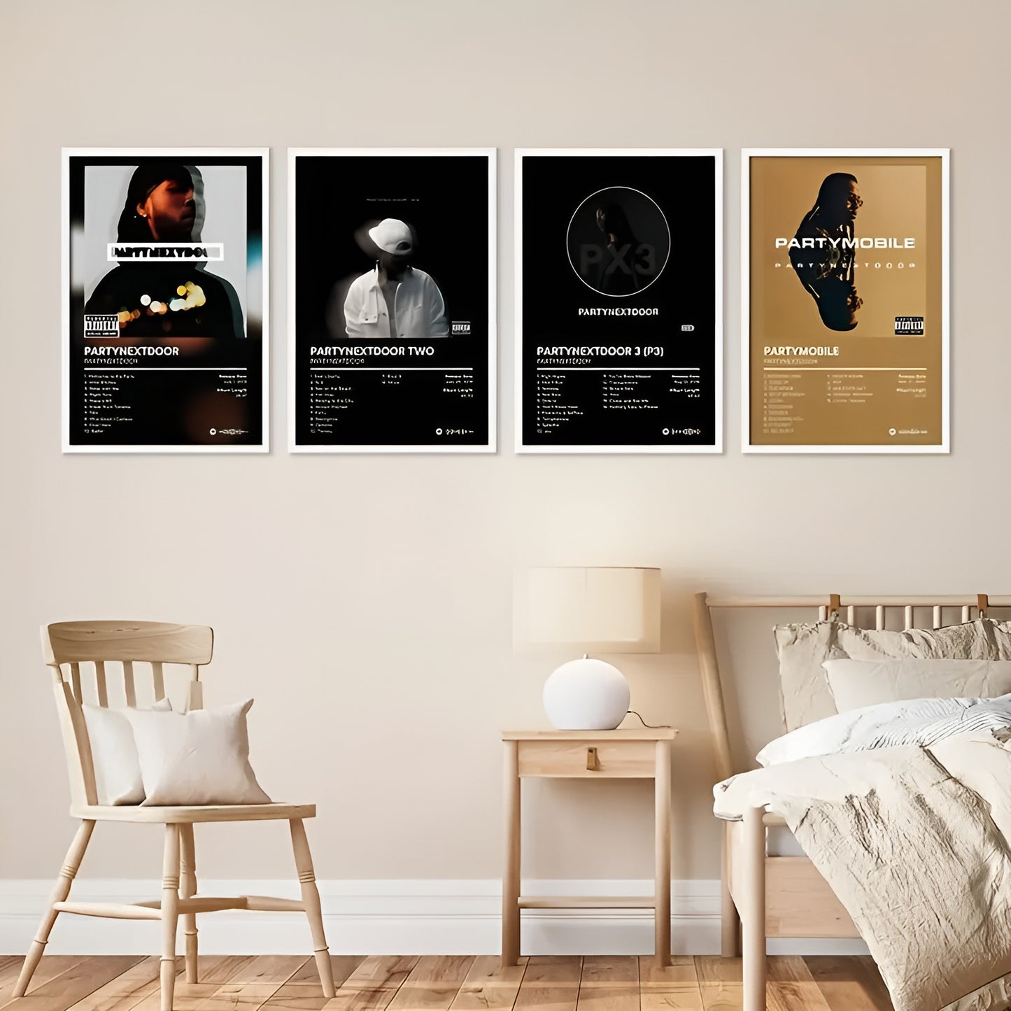 Set of 4 Music Wall Art Canvas Poster