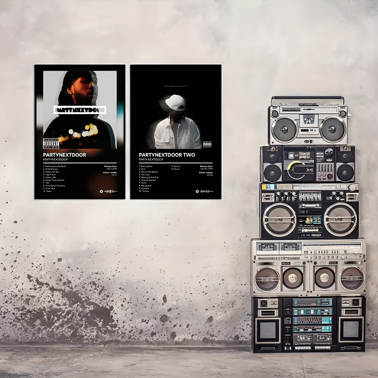 Set of 4 Music Wall Art Canvas Poster