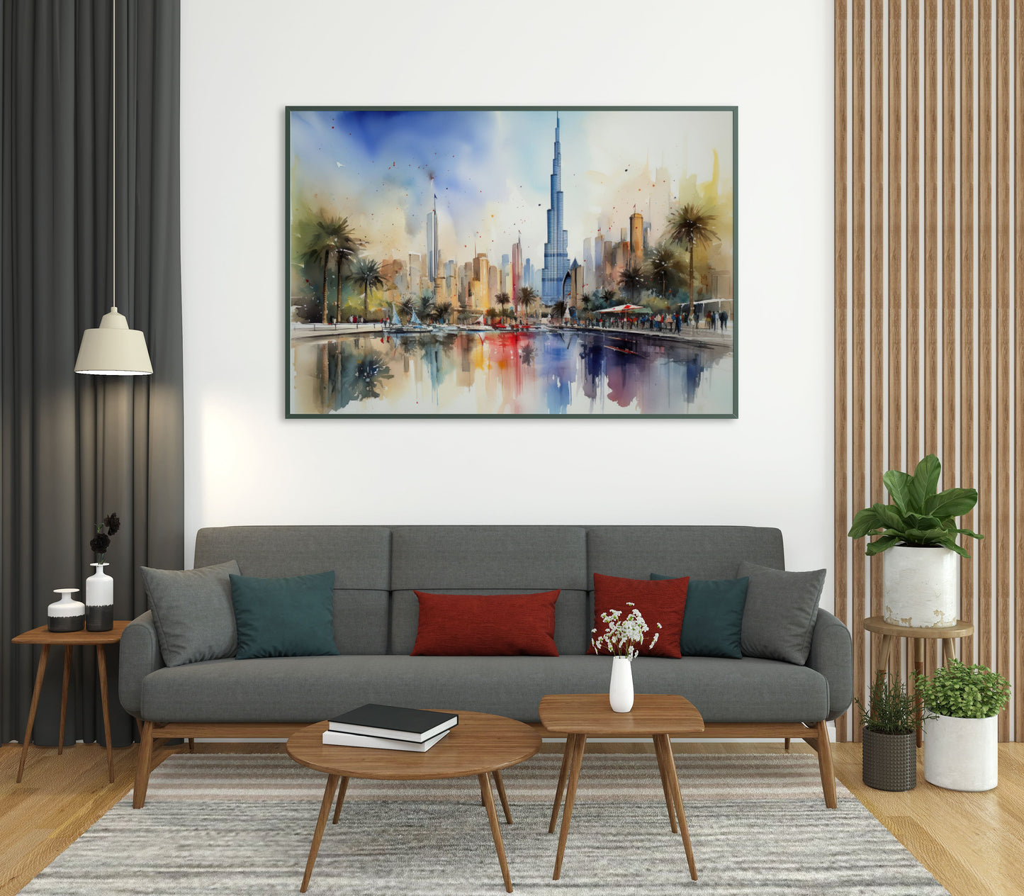 Framed Watercolor painting or Watercolor prints - Front angle