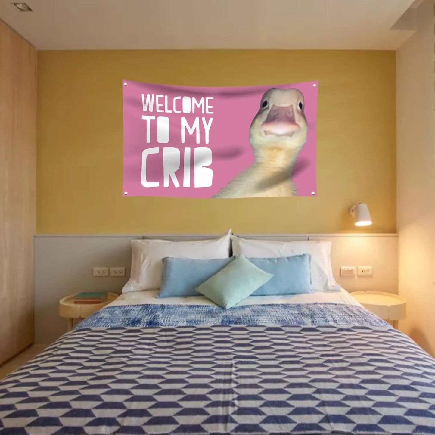 Hilarious wall flag for man cave or bar decoration