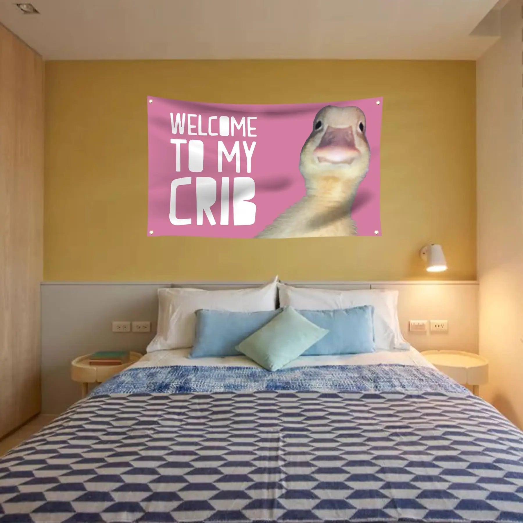 Hilarious wall flag for man cave or bar decoration