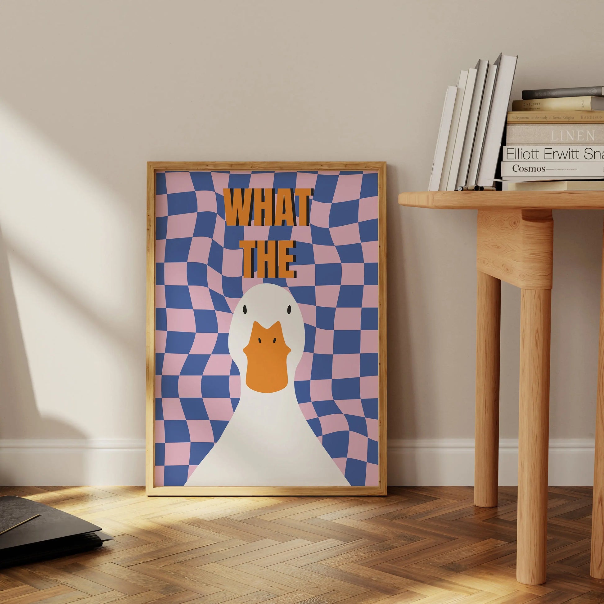 whimsical what the duck canvas print for dorm room