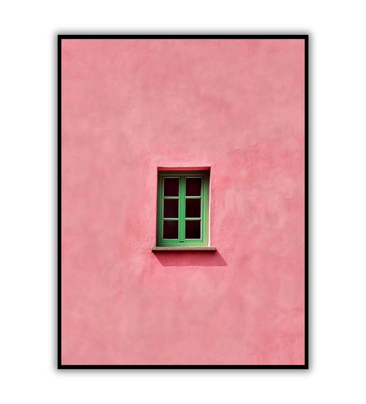 Window abstract digital poster for minimalist home decor