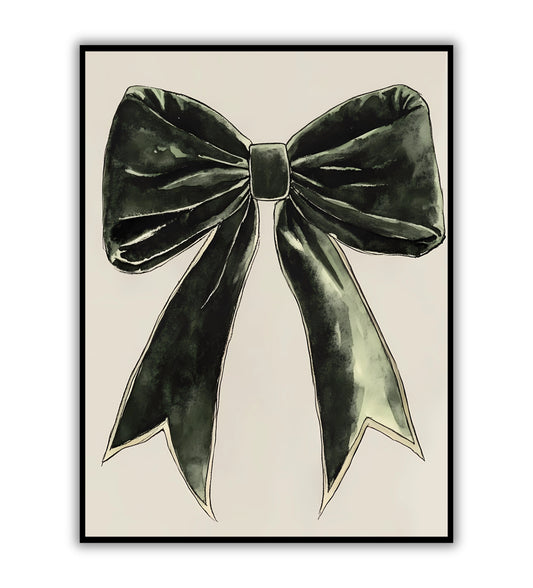 Velvet Bow poster for luxurious and elegant interiors.	