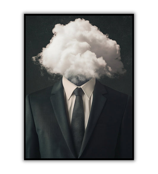 Clouded Identity abstract wall art for creative spaces.