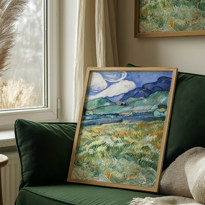 Wheat Field with Mountains