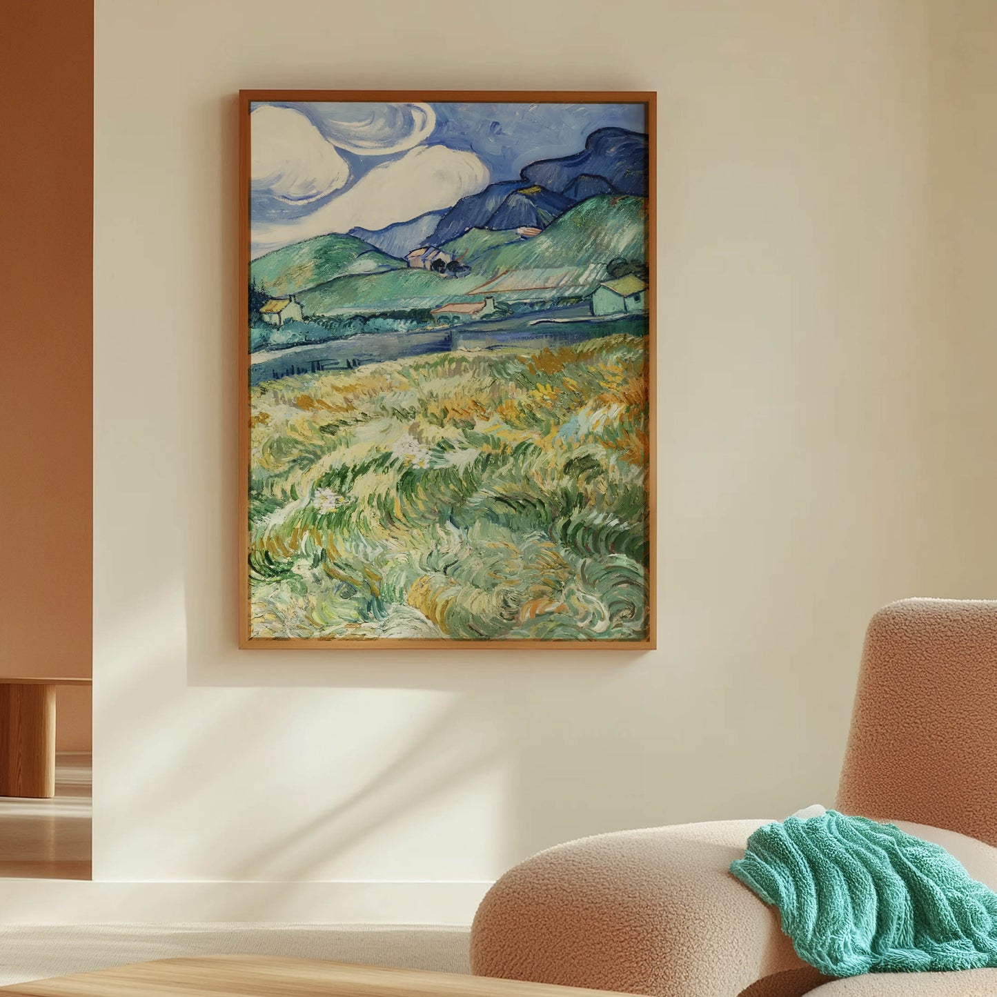 Wheat Field with Mountains