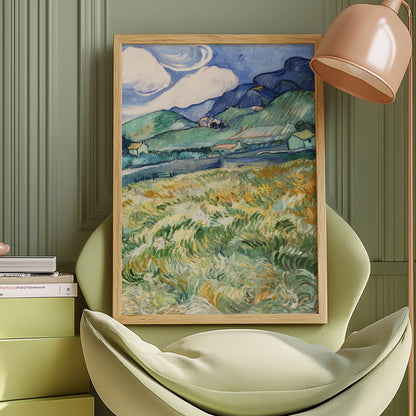 Wheat Field with Mountains