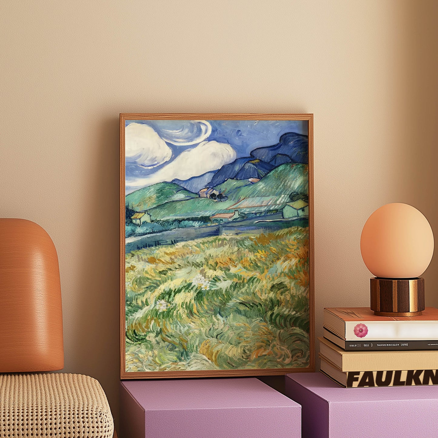 Wheat Field with Mountains