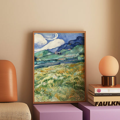 Wheat Field with Mountains