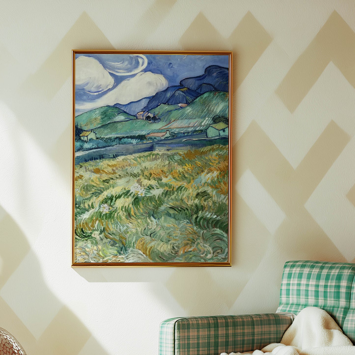 Wheat Field with Mountains