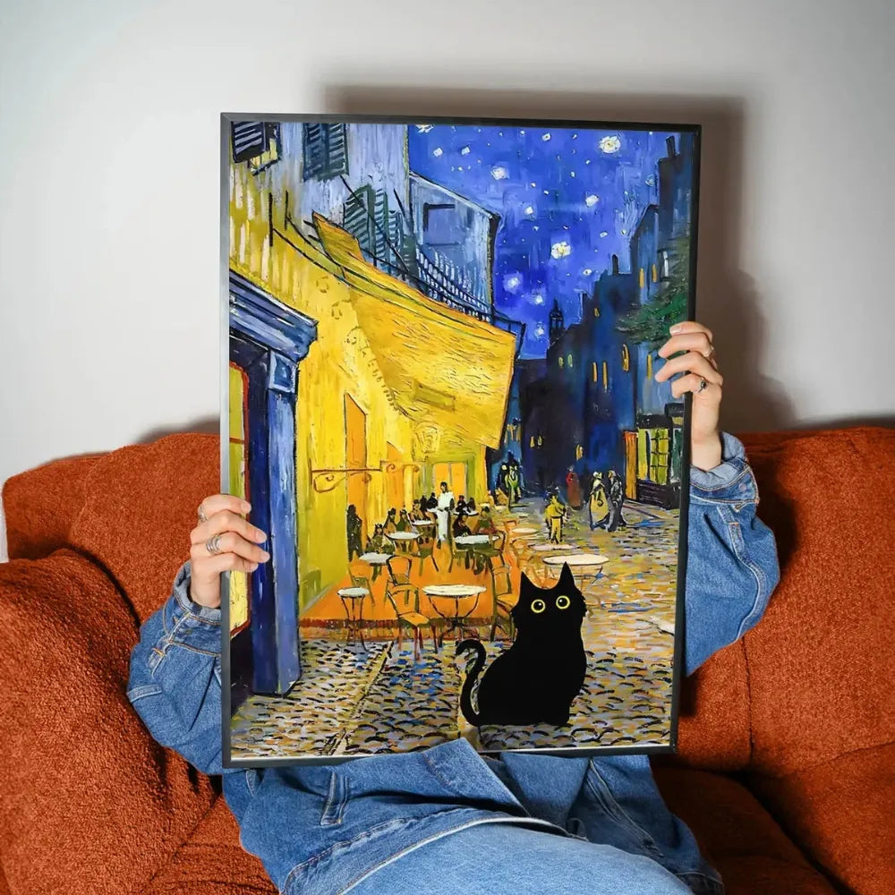 Funky Black Cat
