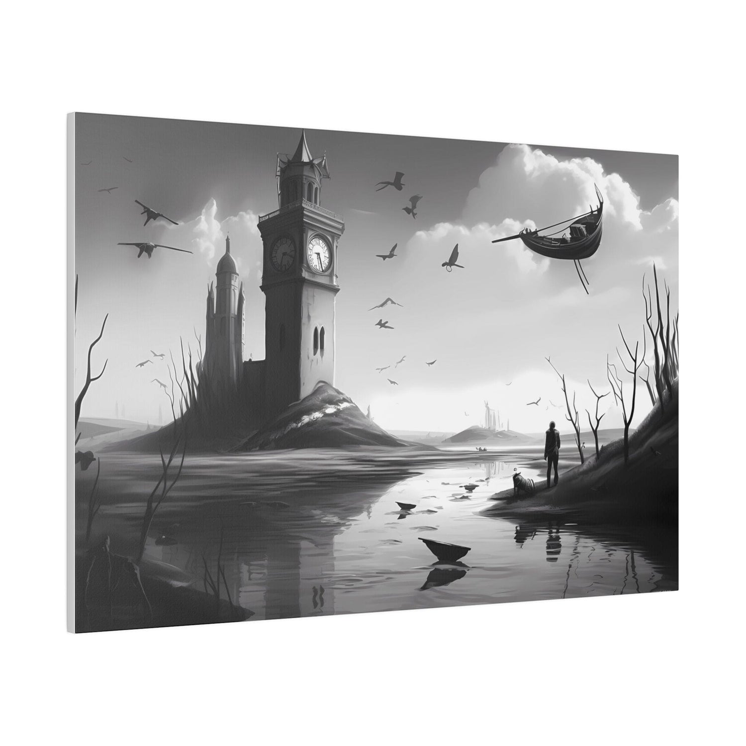 Black and White Art - Side Angle