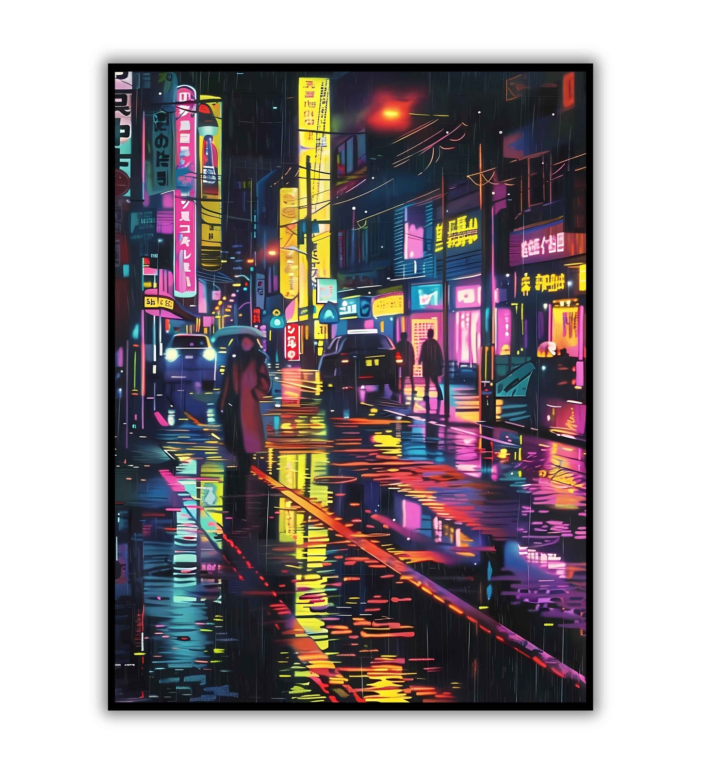 Neon Night Street(2 of 2) printable poster. Available for purchase as a physical poster or digital download.