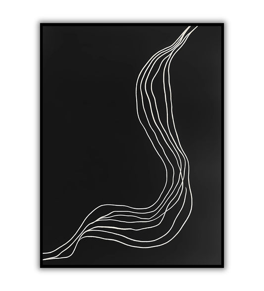 Fluid Lines abstract wall art for modern interiors.