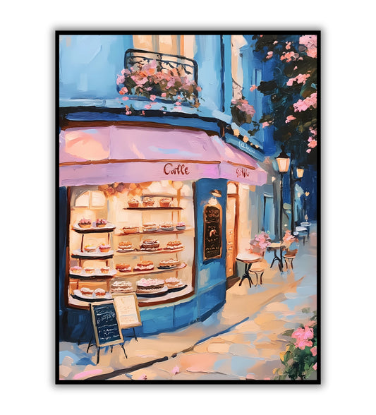 Parisian Café wall art for elegant French-themed decor.