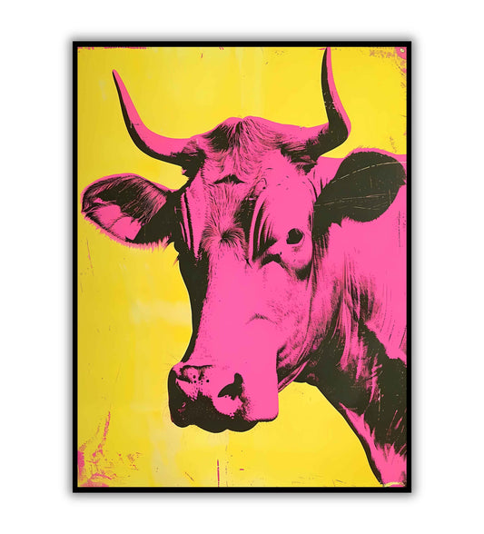 Pink Cow Pop printable poster. Available for purchase as a physical poster or digital download.