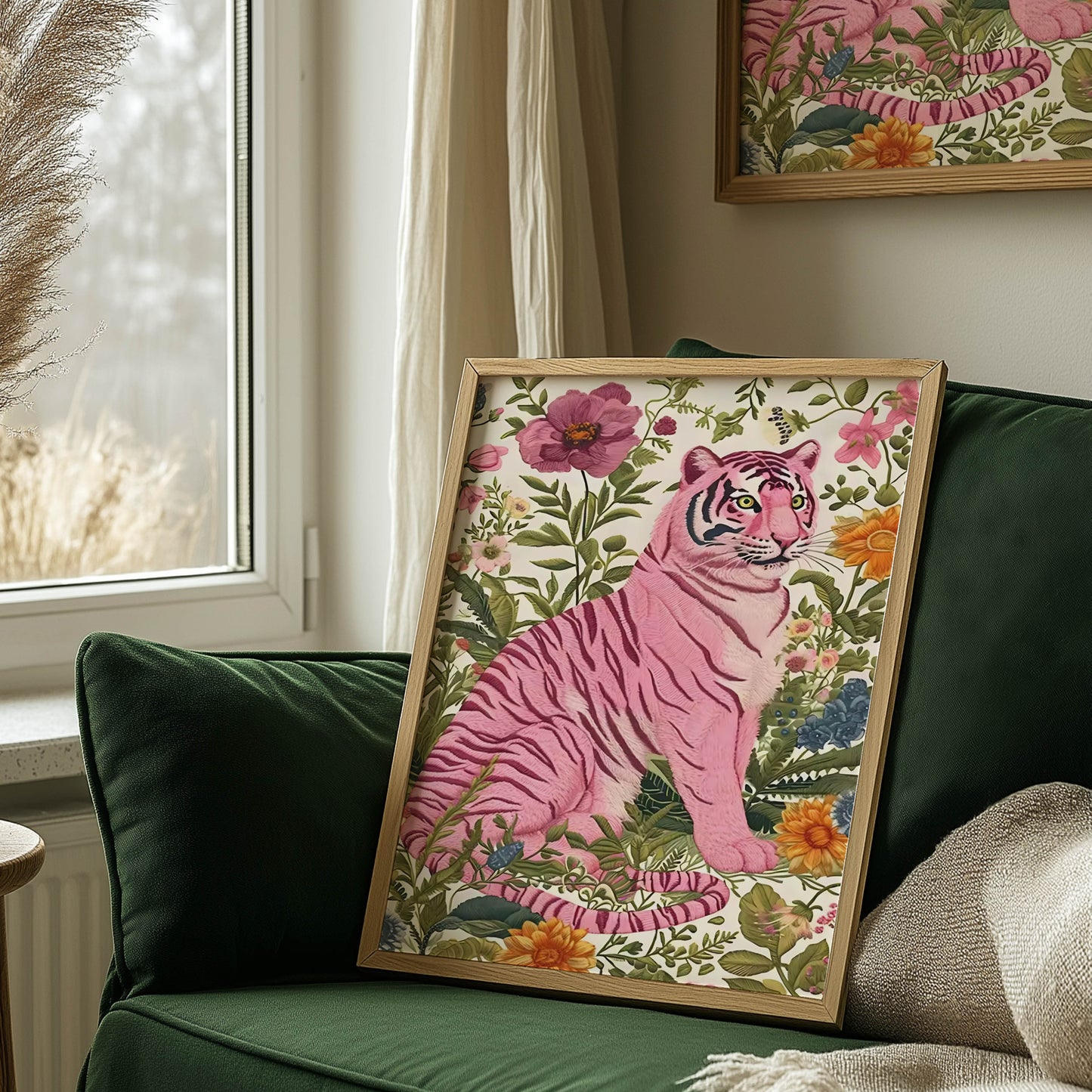 Pink Floral Tiger