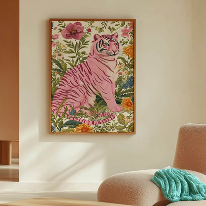 Pink Floral Tiger
