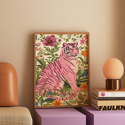 Pink Floral Tiger