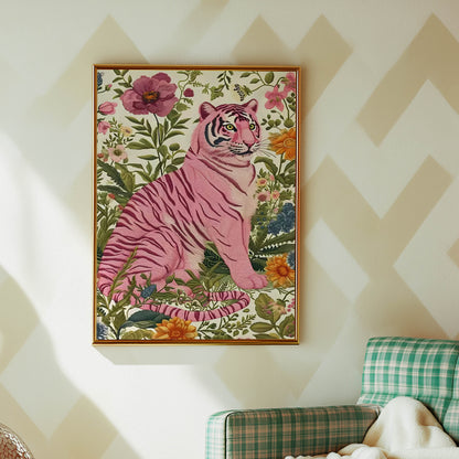 Pink Floral Tiger