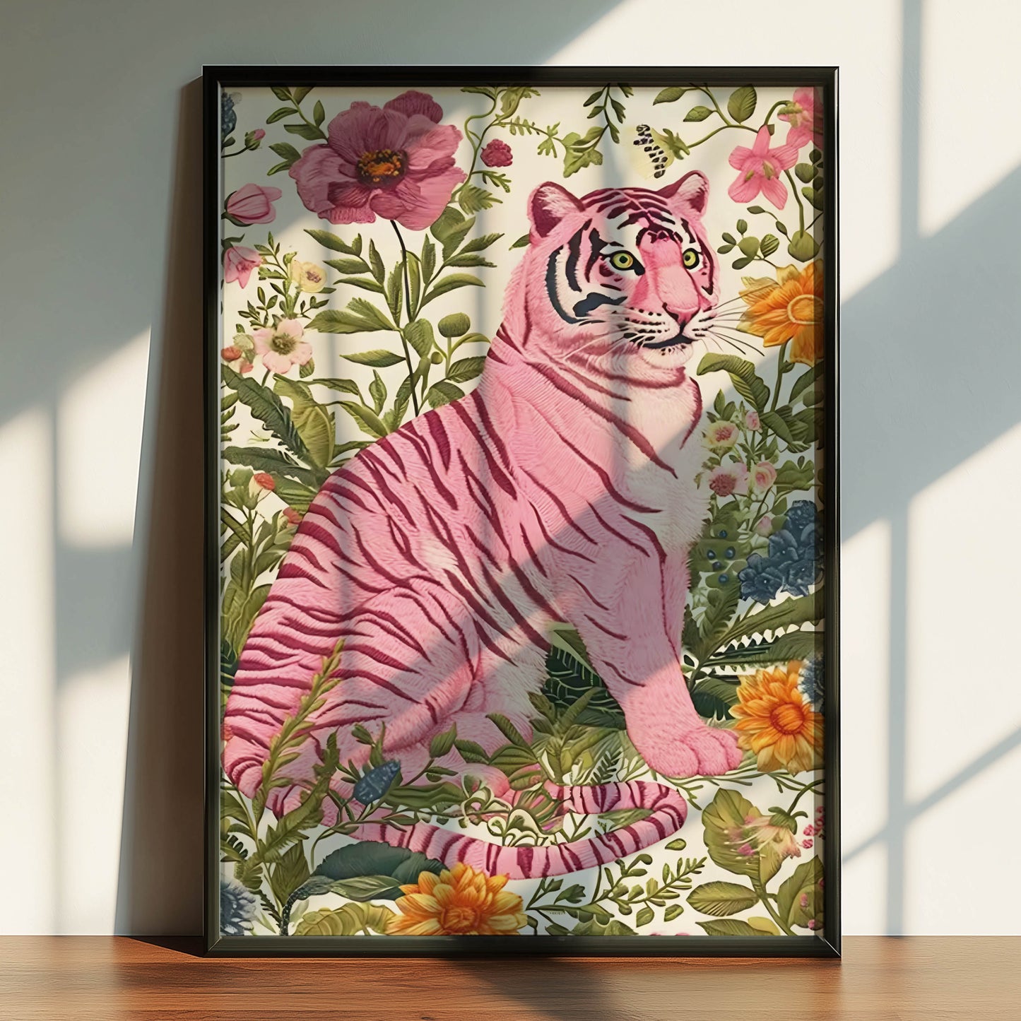 Pink Floral Tiger