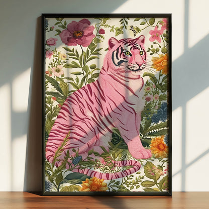 Pink Floral Tiger