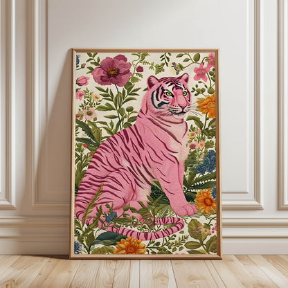 Pink Floral Tiger