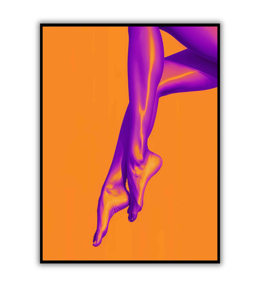 Neon Legs Contrast printable poster. Available for purchase as a physical poster or digital download.