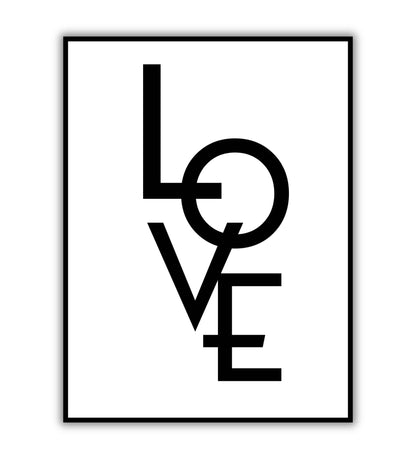 Love printable wall art poster. Simple yet powerful word.