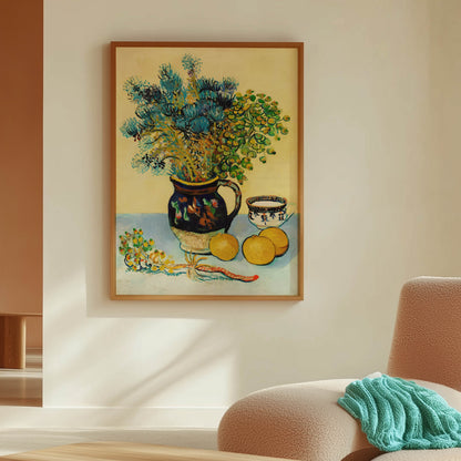 Vase with Thistles and Lemons