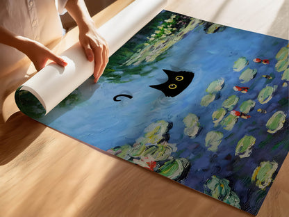 Cat Monet Pond