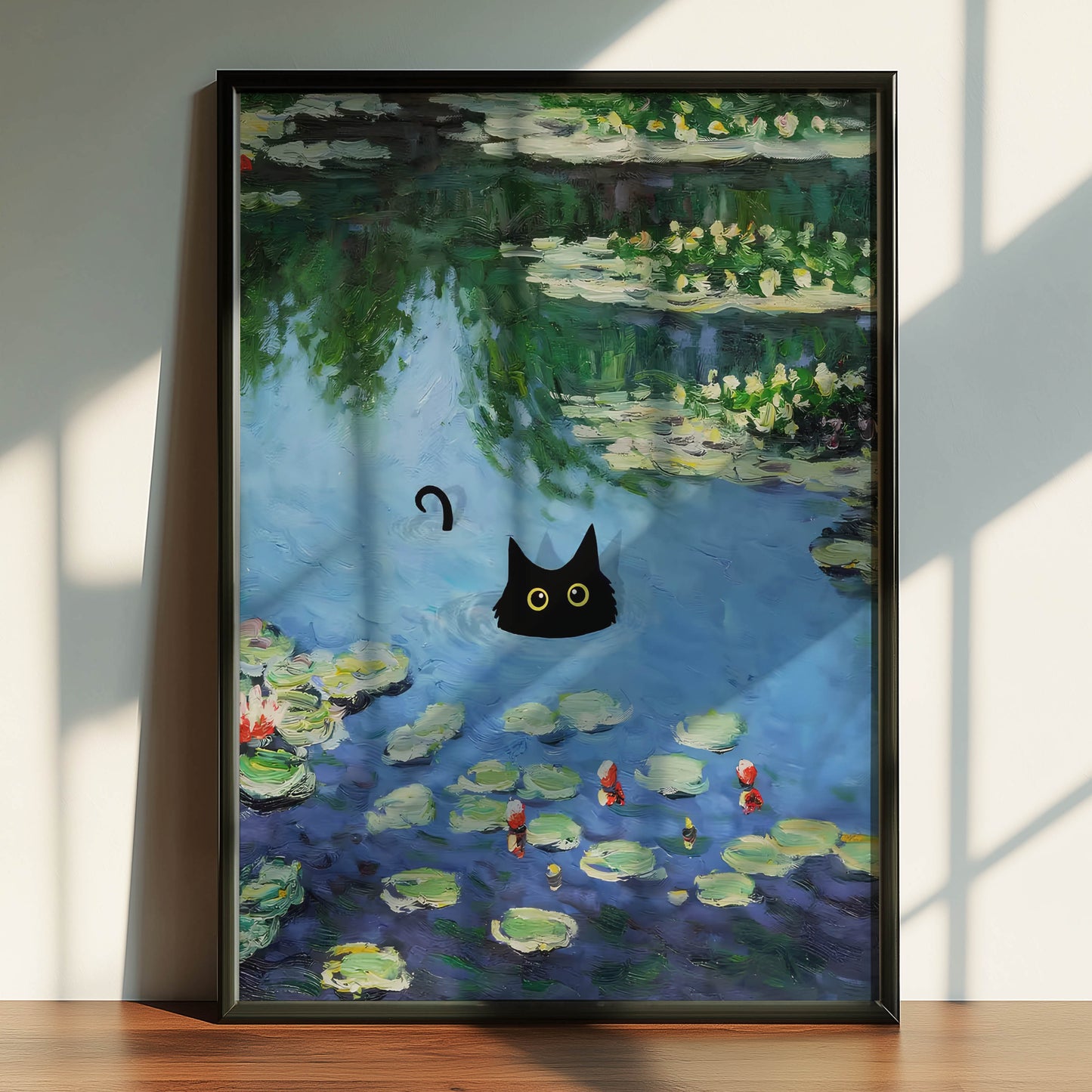 Cat Monet Pond