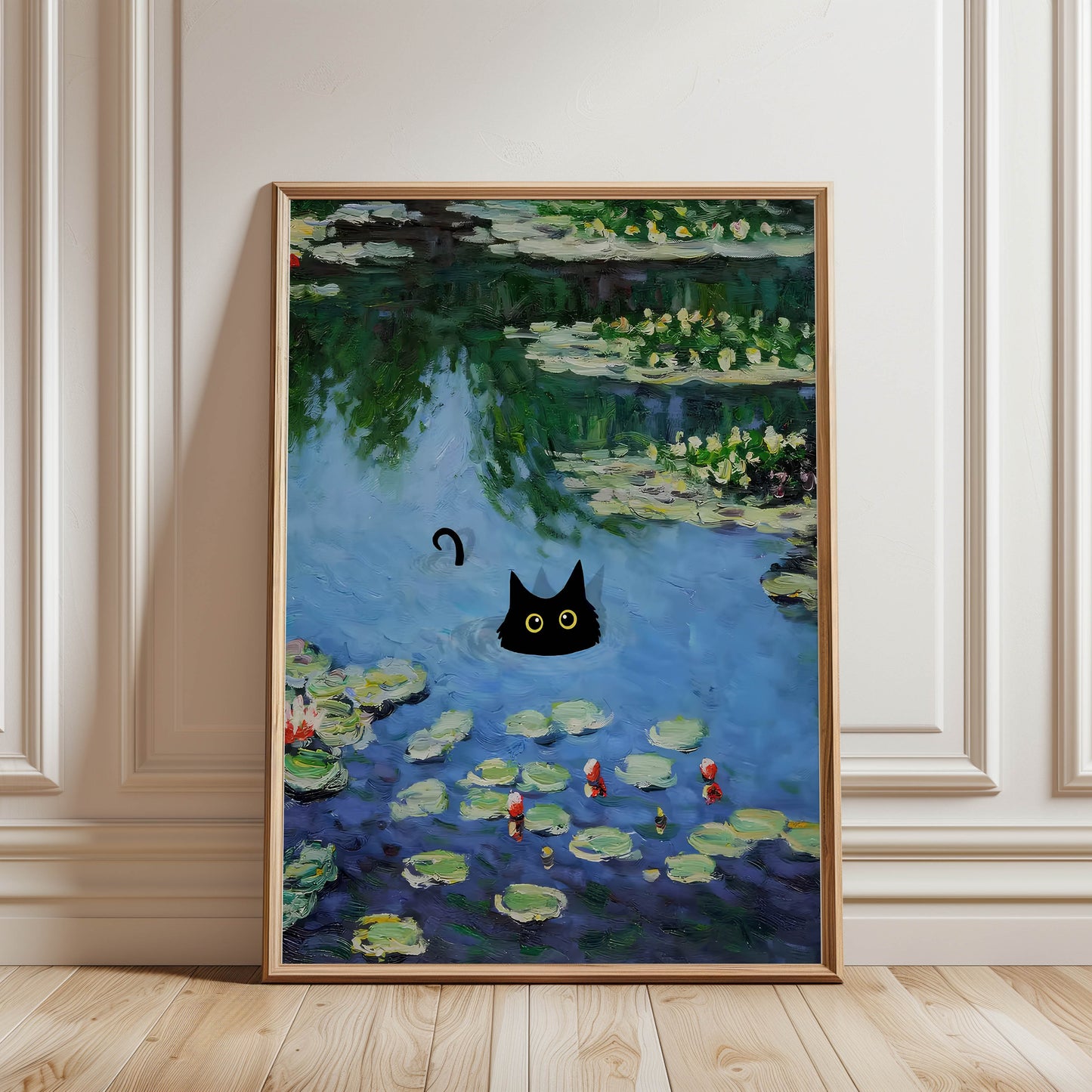 Cat Monet Pond