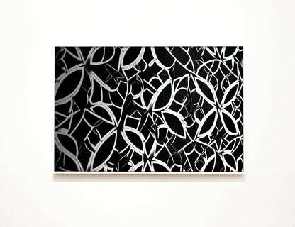 black and white art print  - front angle 2