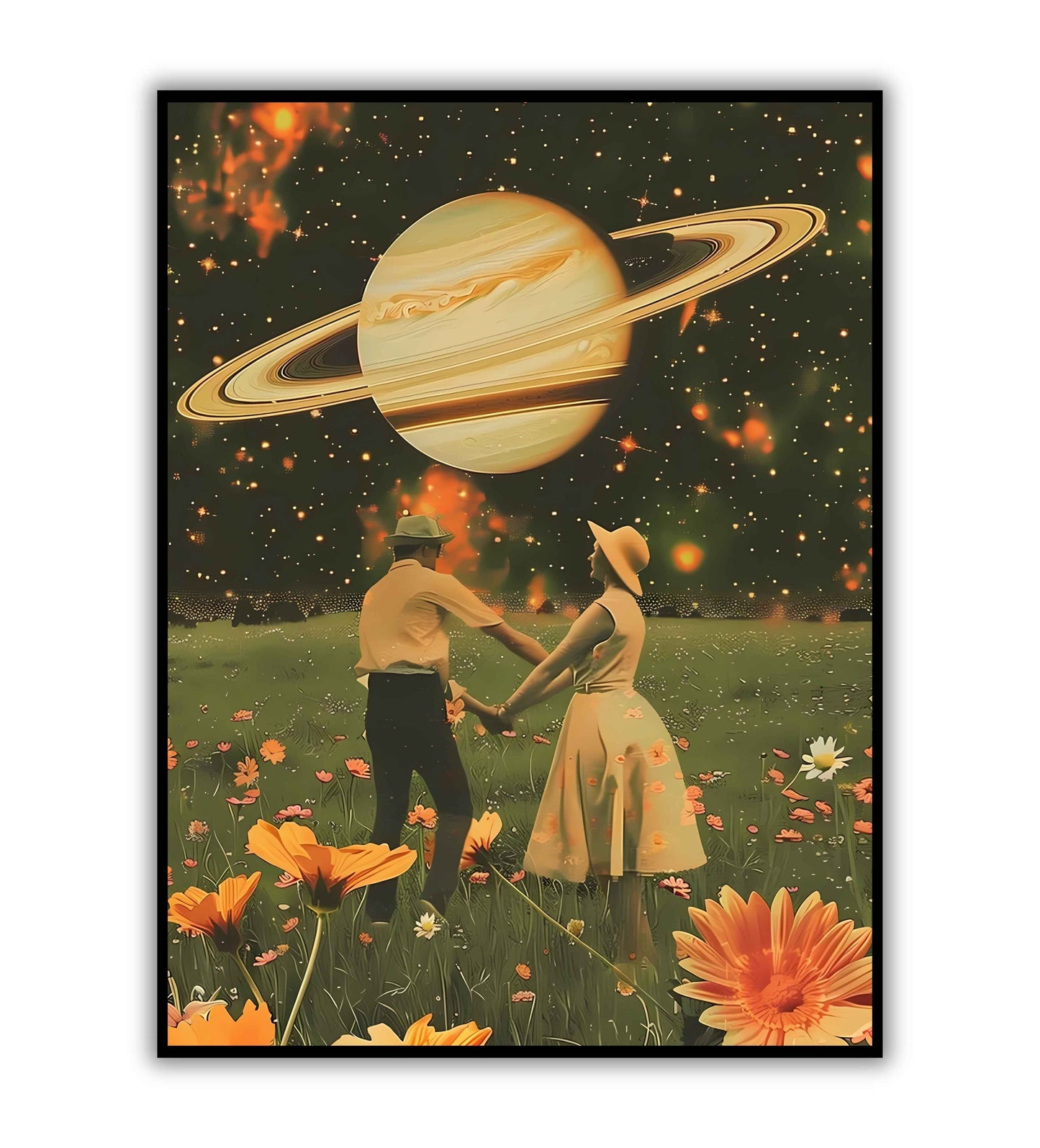 Saturn Dance Serenade printable poster. Available for purchase as a physical poster or digital download