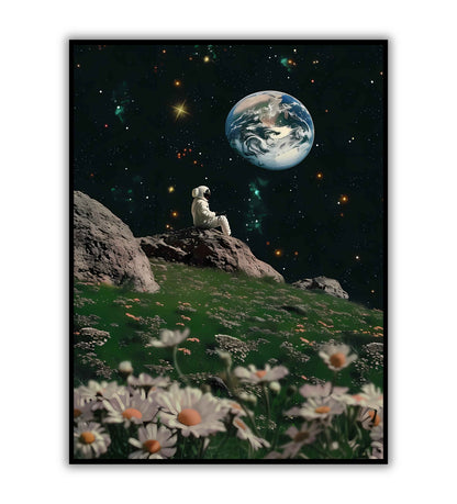 Astronaut's Solitude printable poster. Available for purchase as a physical poster or digital download.