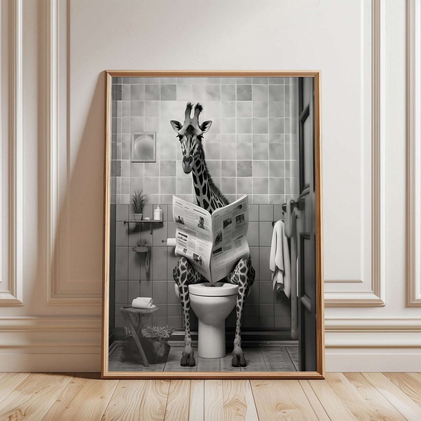 Giraffe Newspaper Toilet
