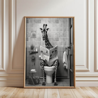 Giraffe Newspaper Toilet