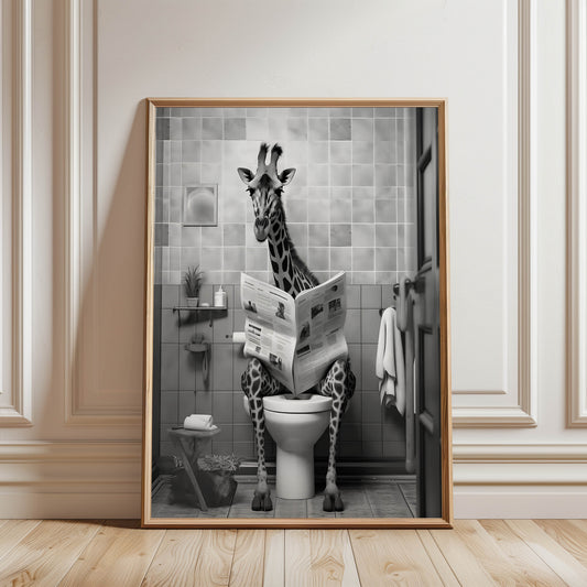 Giraffe Newspaper Toilet